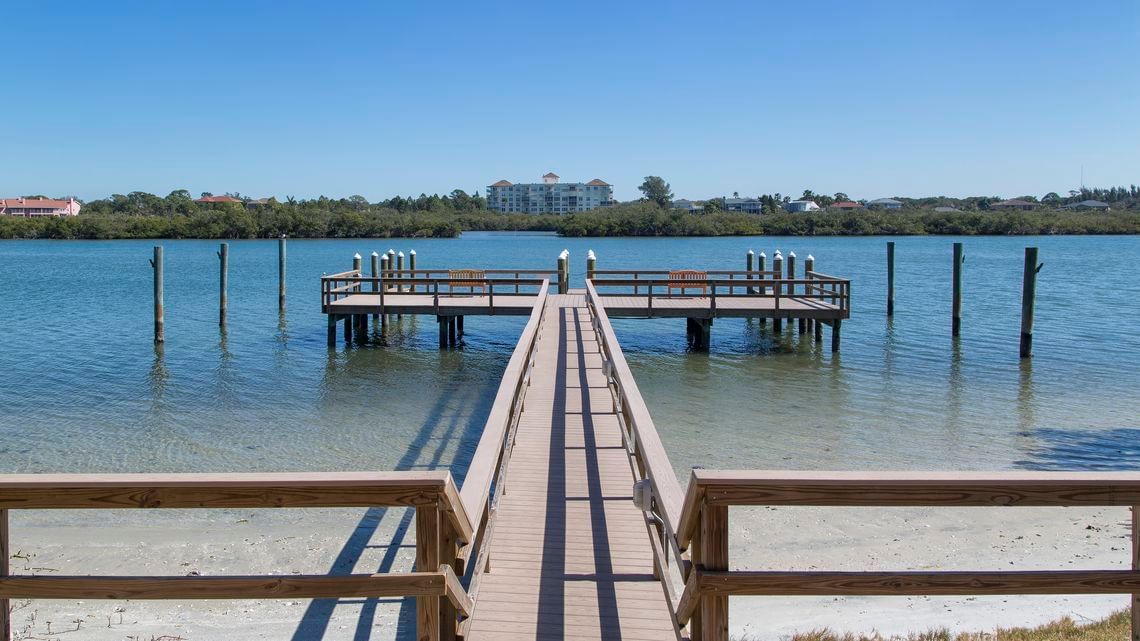 A jetty with a forest view at Legacy Vacation Resorts