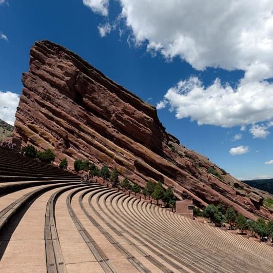 Red Rocks Park & Amphitheatre with sky view near Warwick Denver