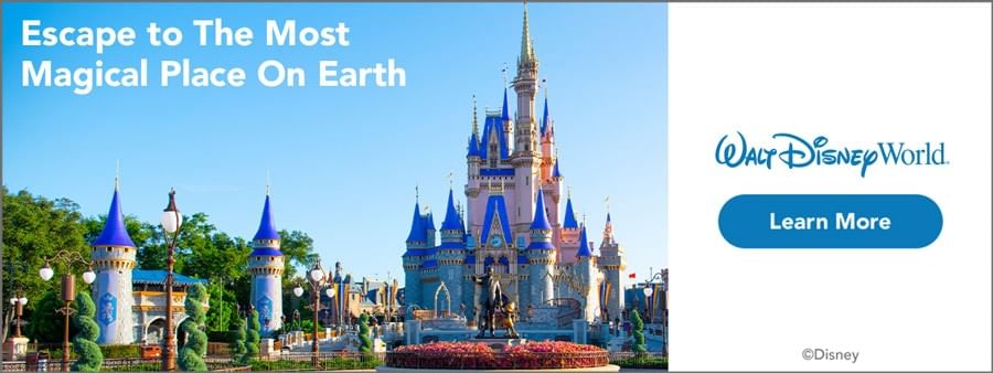 A banner of Disney World, display at Lake Buena Vista Resort