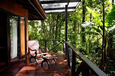 An Outdoor balcony at Rio Celeste Hideaway