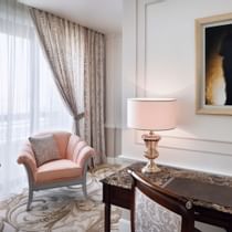 Study area with work desk in Executive Suite at Palazzo Versace