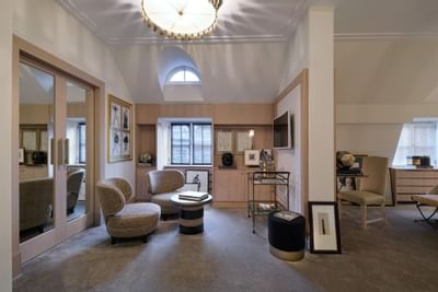 King Junior Suite Living Area at Patrick Hellman Schlosshotel