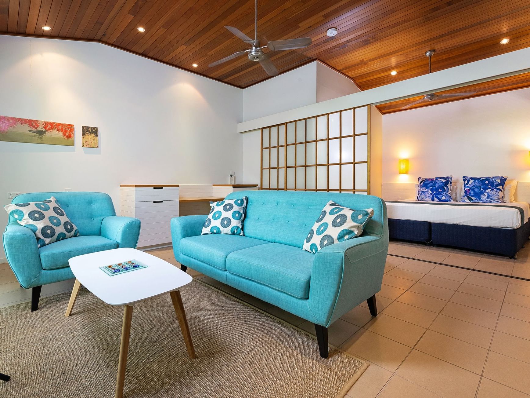 Wistari Suite with living space at Heron Island Resort