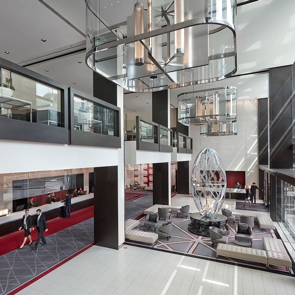 Seating area in a Lobby at Crown Promenade Melbourne Hotel