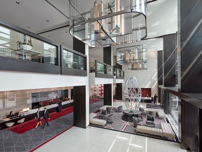 Seating area in a Lobby at Crown Promenade Melbourne Hotel
