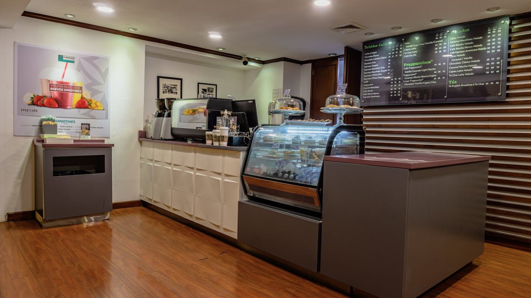 Baked goods displayed on the Café counter at Gamma Hotels