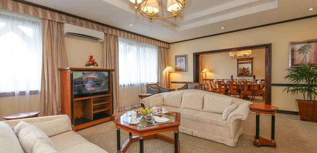 Lounge area in Presidential Suite at Dar Es Saalam Serena Hotel