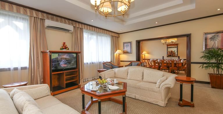 Lounge area in Presidential Suite at Dar Es Saalam Serena Hotel