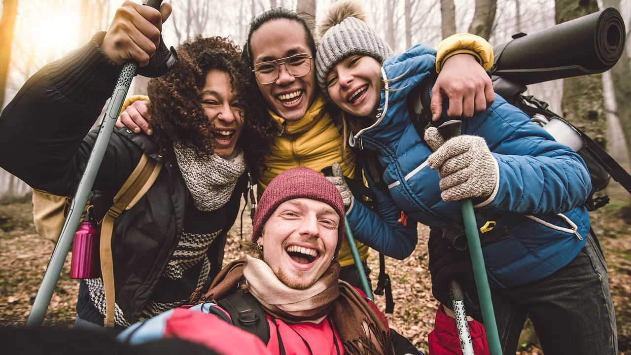 Group of friends on a hike