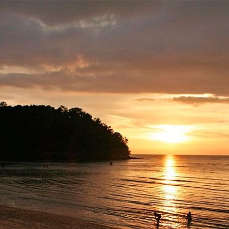 Beautiful Sunset at Blue Lagoon Beach Port Dickson