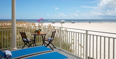 double studio beachfront balcony