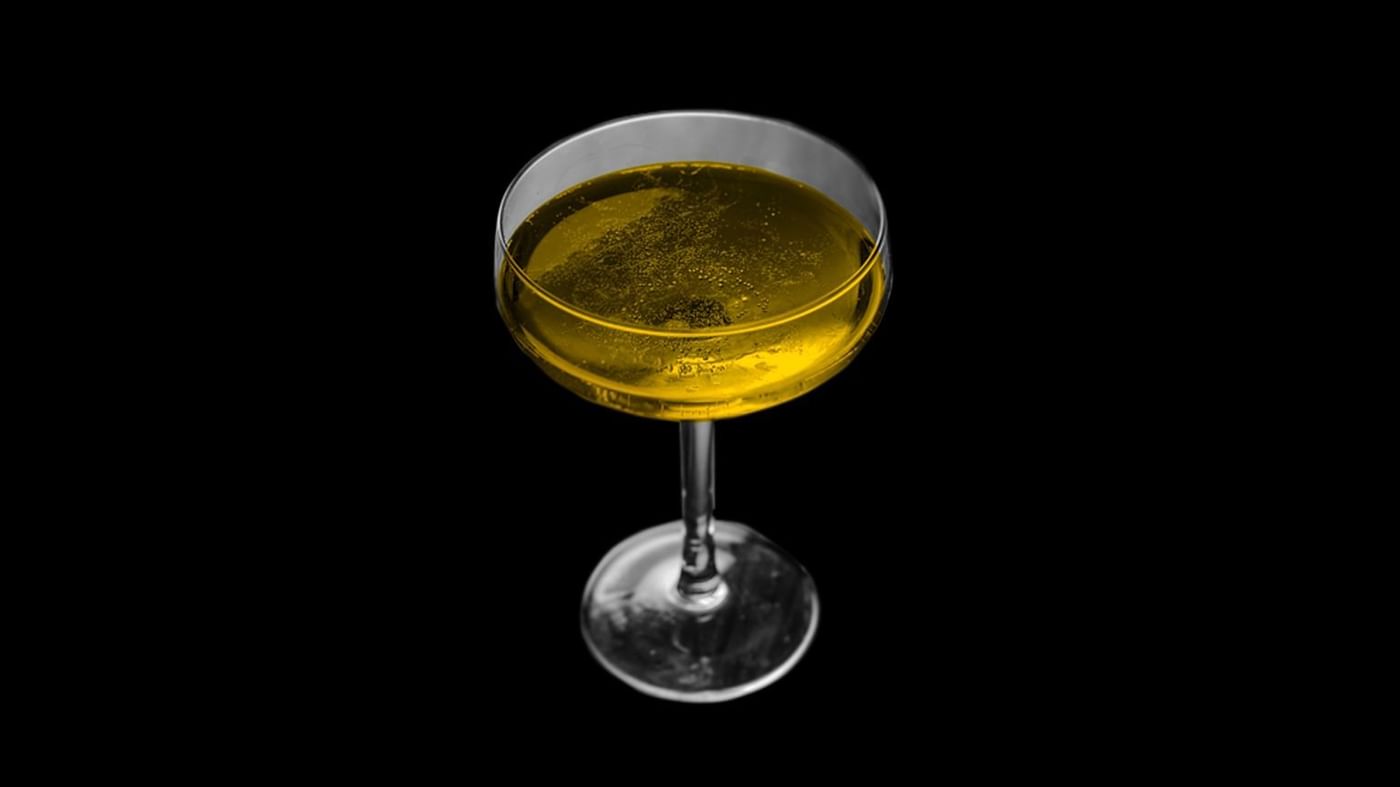 Close-up of a glass of cocktail served at Crown Hotels