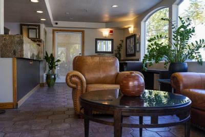 Interior of the lobby & reception area at Hotel Buena Vista