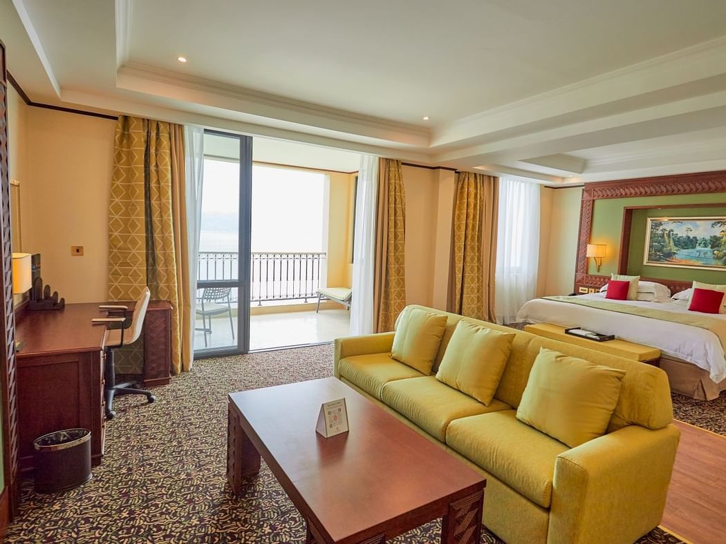 Lounge area in The Junior Suite at Goma Serena Hotel