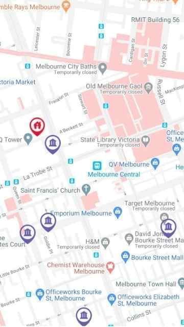 Student Living on A’Beckett Map