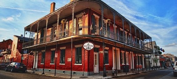 Low angle exterior view of French Quarter Guesthouses