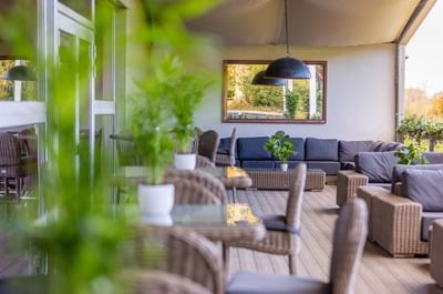 Patio tables on The King Suite terrace