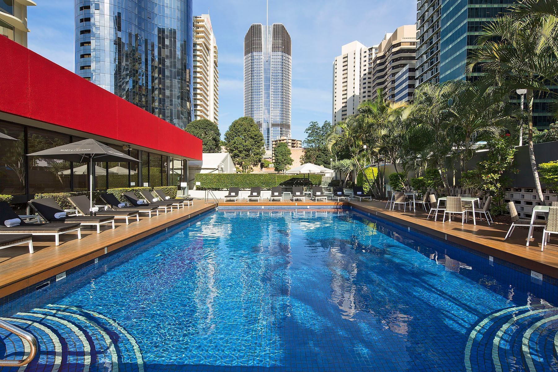 Nature with blue swimming pool at Royal on the Park hotel