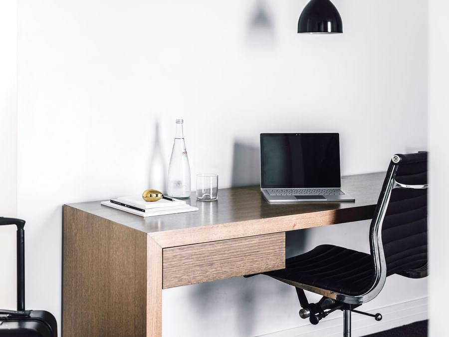 Work desk in 2 Bed Superior Room at The Como Melbourne
