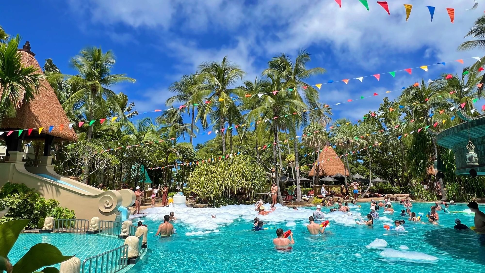 Foam Party during Songkran Day at the Main Pool of Paradox Phuket