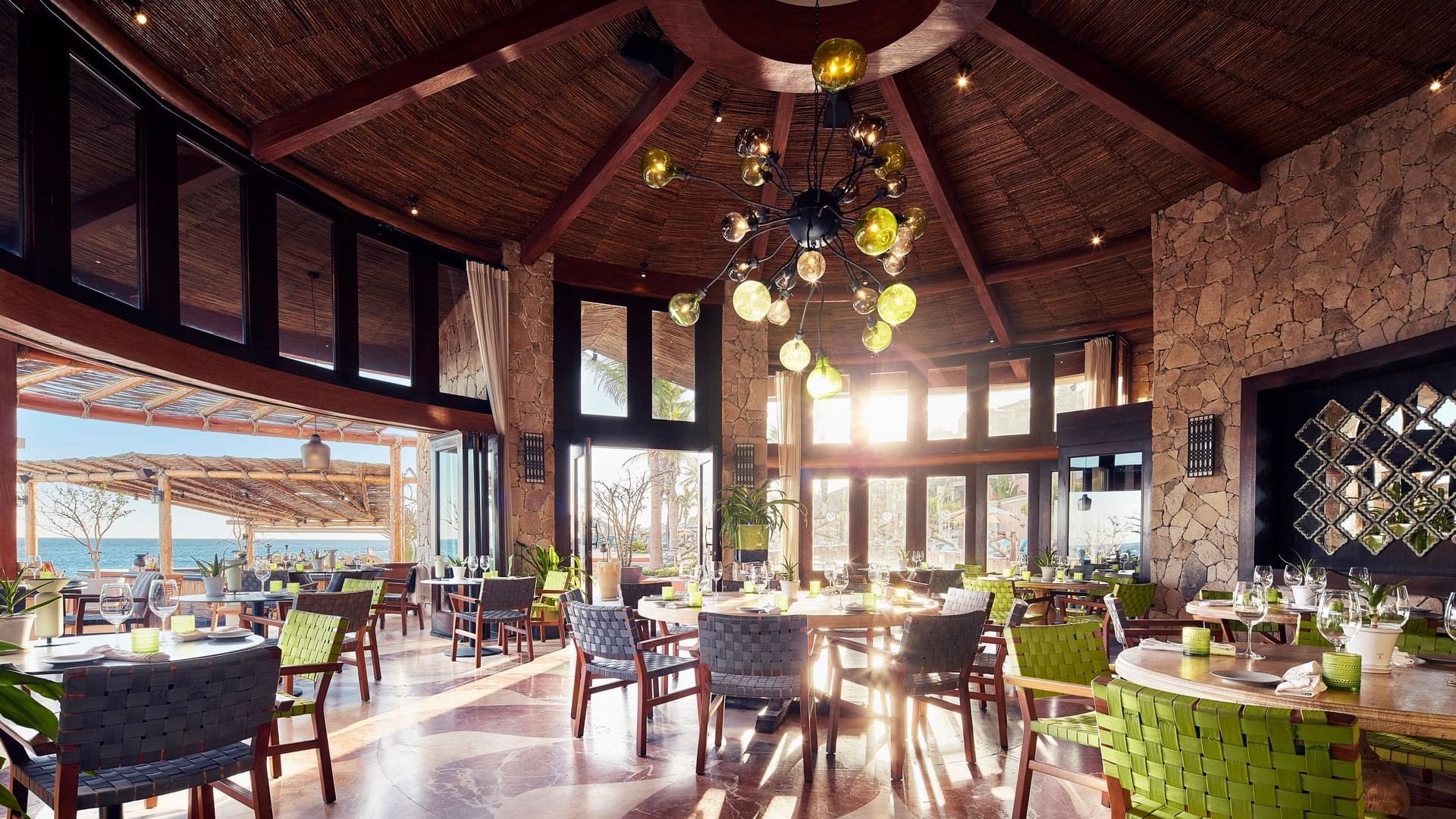 De Cortez Grill and restaurant at Hacienda del Mar Los Cabos with a beautiful view of the ocean