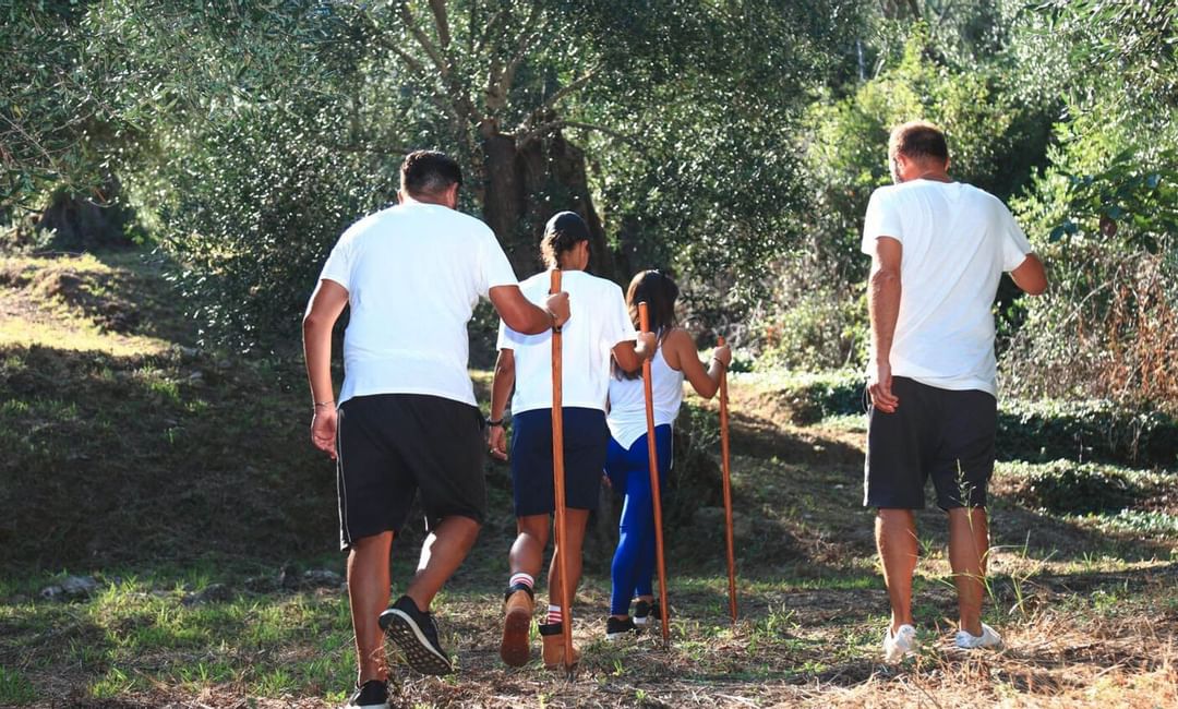 Close up on a guests hiking at Kairaba Hotel