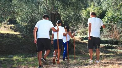 Group of people trekking at Kairaba Mythos Palace