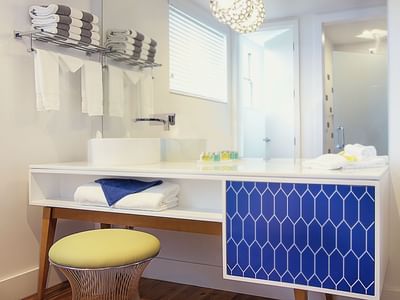 Image of Bathroom Vanity, the walk in shower and the separate to