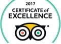 Certificate of Excellence 2017 of Tamarind Reef Resort