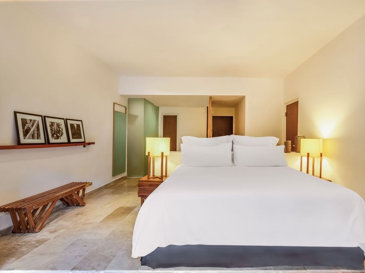 Bedroom of Casita 1 King at The Explorean Cozumel
