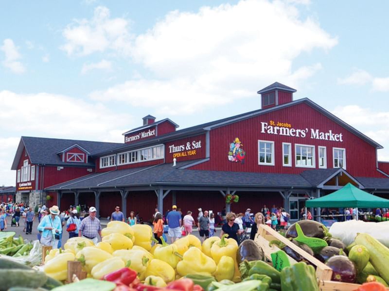 view of the St Jacabs Farmers Market near The Inn of Waterloo