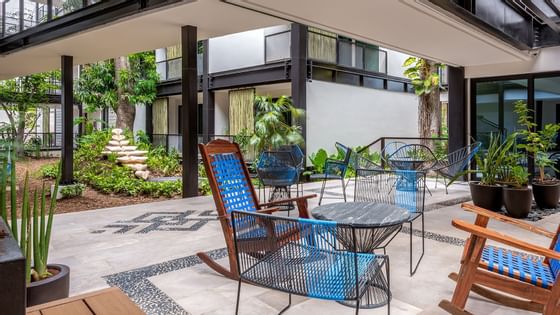 Seating area at the indoor garden in Wayam Mundo Imperial