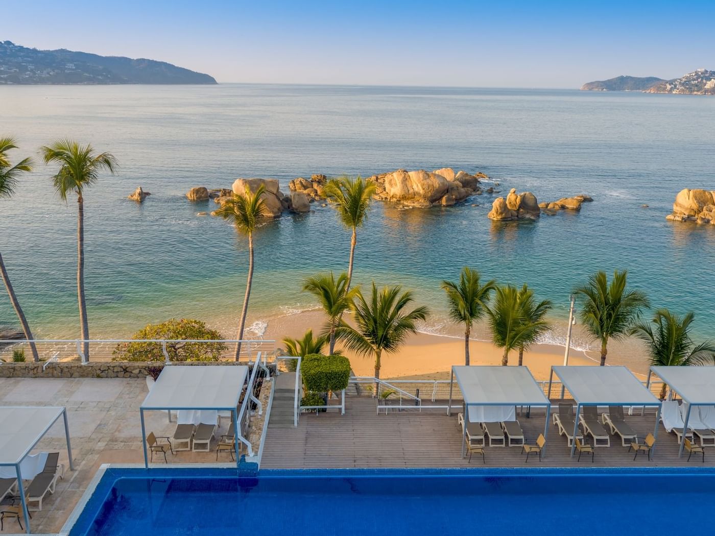 A view of the beach at the Fiesta Americana hotels & resorts