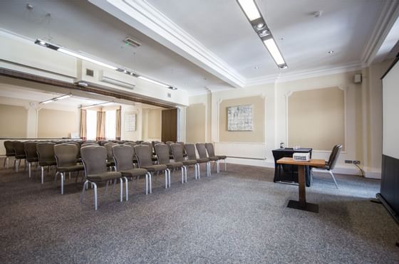 Theatre style chair set up in a meeting room at The Met Hotel Leeds