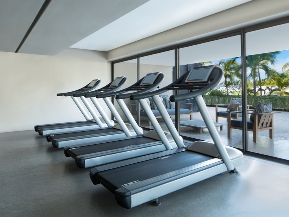 Treadmills in wellness center at Live Aqua Private Residences 