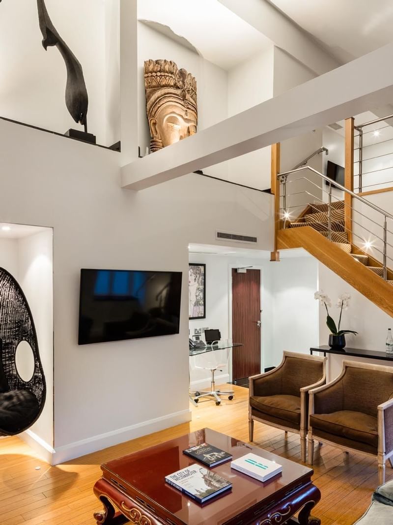 Interior of Duplex suite at The May Fair Hotel London