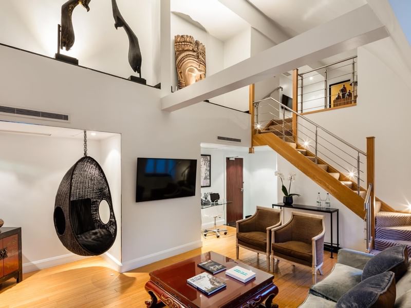 Interior of Duplex suite at The May Fair Hotel London