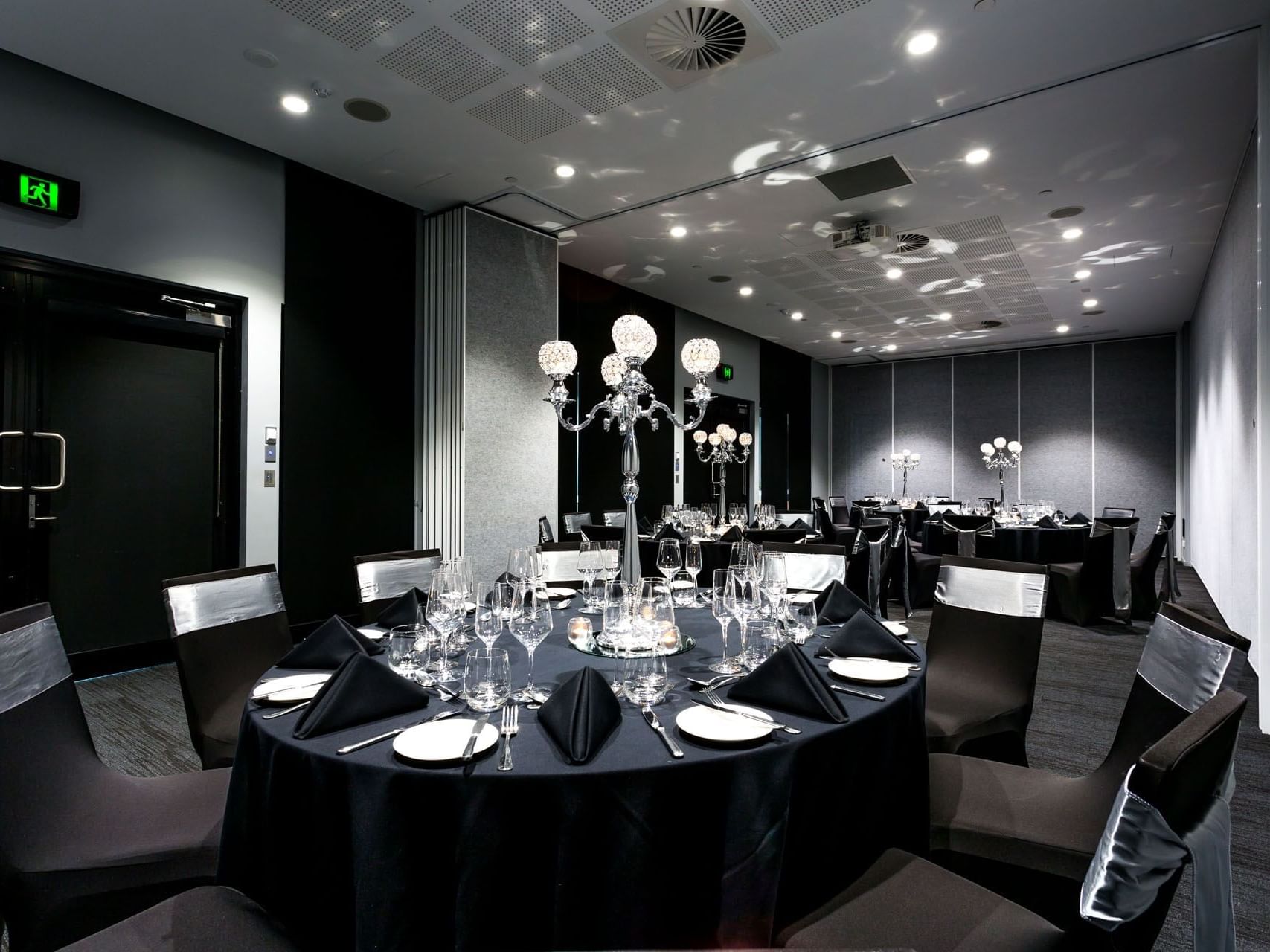 Banquet set-up in Chancellor 5 at Grand Chancellor Brisbane