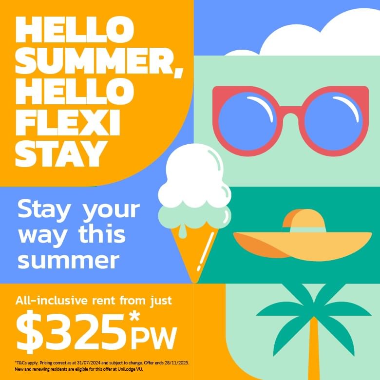Hello Summer Flexi Stay Offer -  UniLodge VU