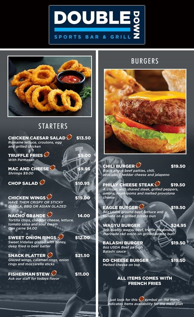 Double Down All Day Menu