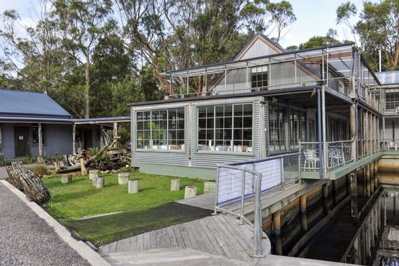 Exterior view of Risby cove at Gordon River Cruise