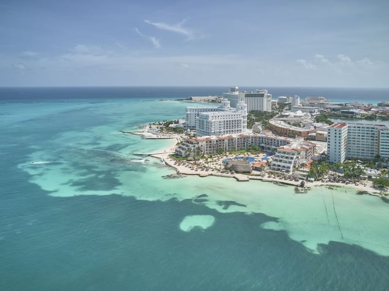 An aerial view of Fiesta Americana Cancun Villas