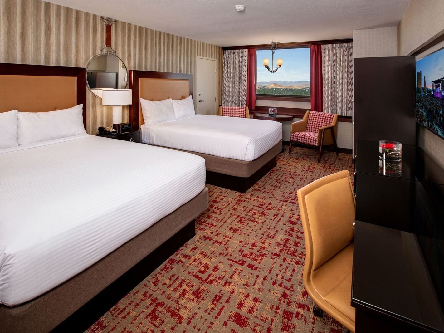 two beds in a room