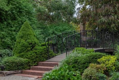 Pavilion Secret Garden bridge at Orsett Hall Hotel