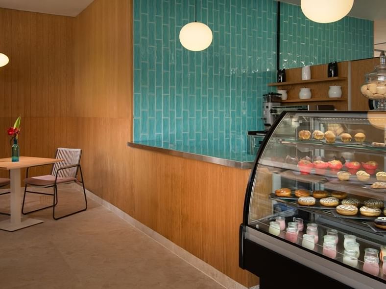 Snack counter in Cool Fever cafe at La Colección Resorts
