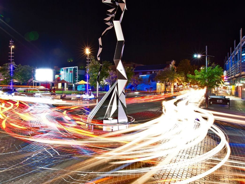 Statue in a roundabout near Nesuto Mounts Bay