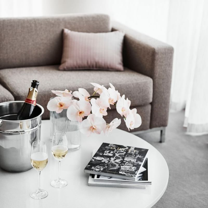 Sofa set & table in a living room at Crown Promenade Melbourne