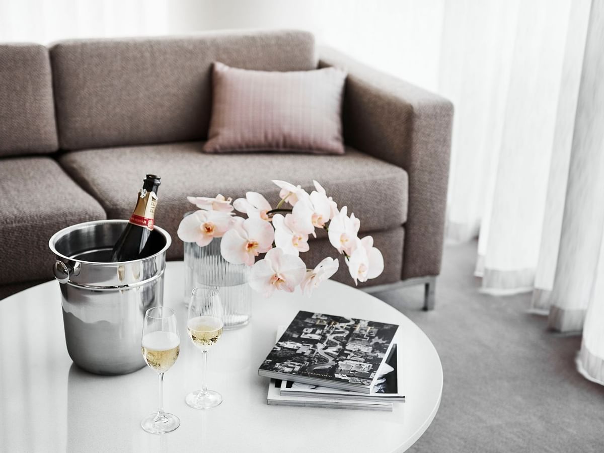 Sofa set & table in a living room at Crown Promenade Melbourne