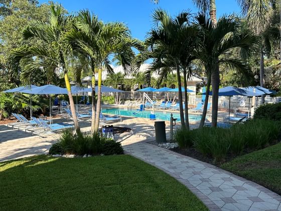 view of the outdoor pool at Trianon Bonita Bay 