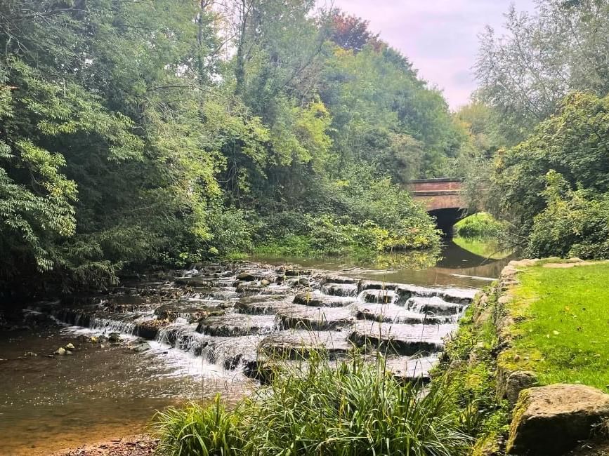 Water feature in chandos park, Buckingham